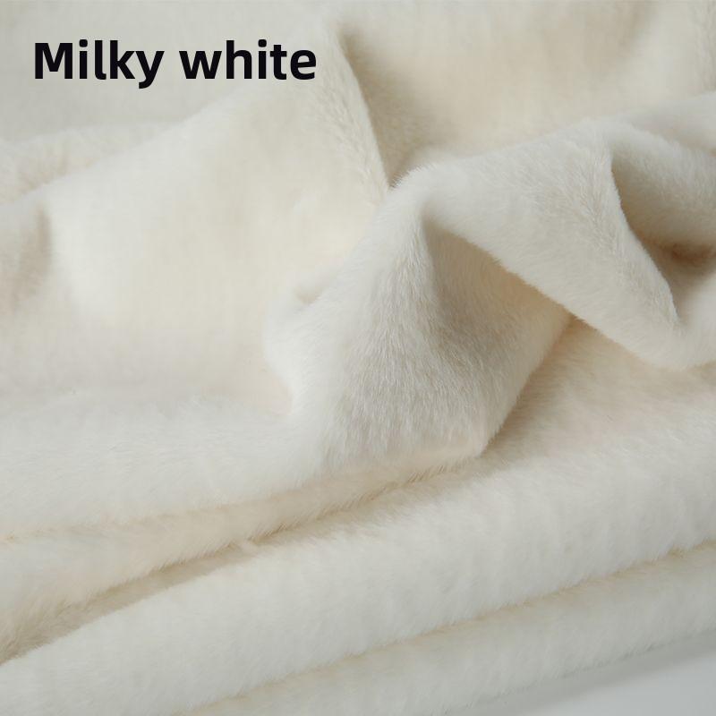 Plain Long Hair Plush Fabric By Meters for Clothes Blankets Coats Sewing High Quality Imitation Rex Rabbit Fur Cloth Soft Silky