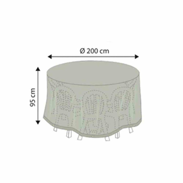 Round Garden Lounge Cover - BONI-SHOP® - 200 X 95 Cm - Waterproof - 420D Polyester - UV Resistant