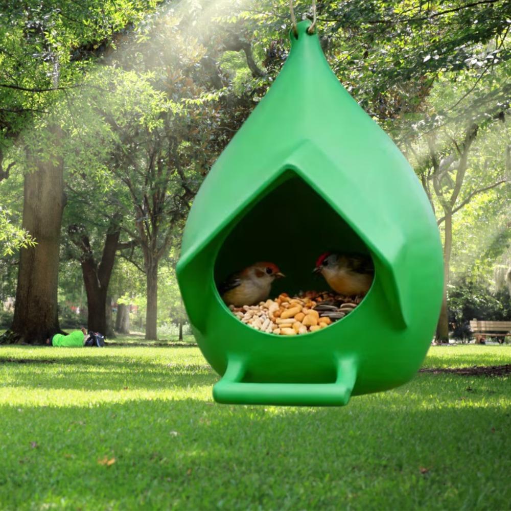 Plastic Waterproof Hanging Bird Feeder Rainproof with Stand Bird Feeding Dispenser Large Capacity Hummingbird Feeder Backyard