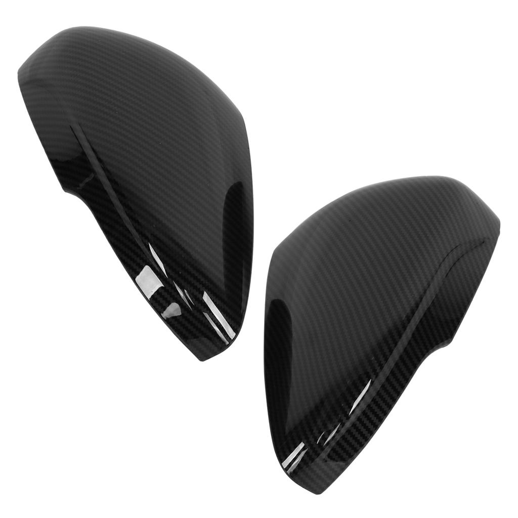 2pcs Rearview Wing Mirror Cover Cap Carbon Fiber Style Replacement for Ford Focus 2019‑2021