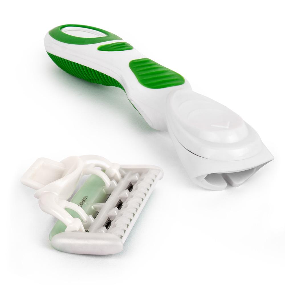 QSHAVE Green Series Blade Lady Razor personalizat X5 USA Blade Femei Lama de ras, 4/8/16 cartușe