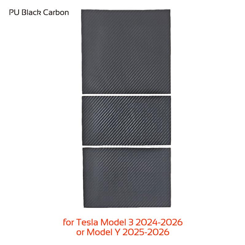 for D7 Model 3 Y 2021-2026 PU Leather Carbon Center Console Cover Protector Panel Protective Film Sticker Car Accessories SH7