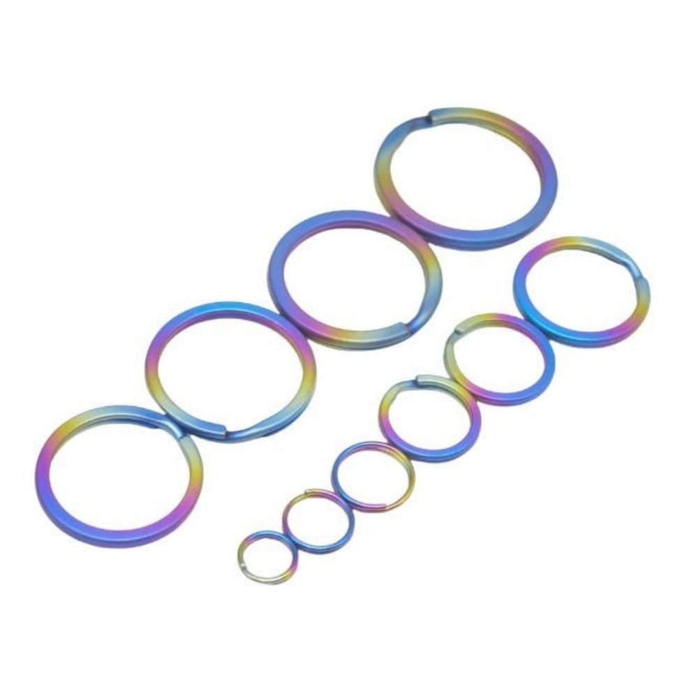 2pcs Multisizes Titanium Alloy EDC Key Chain Portable Key Holder  Camping Travel Hanging Tool