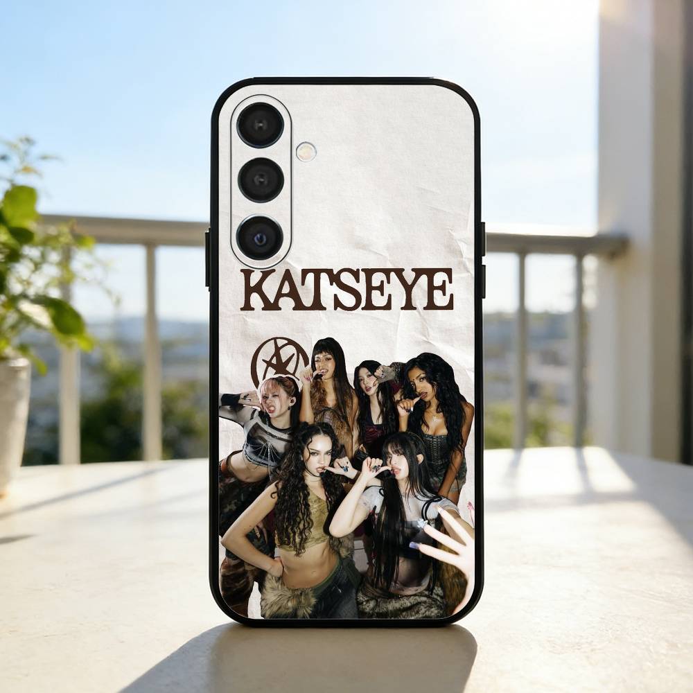 Heißes Musik K-KATSEYE Handyhülle Für Samsung A73,A21s,A22,A31,A32,A52,A53,A71,A80,Weiche Schwarze Hülle