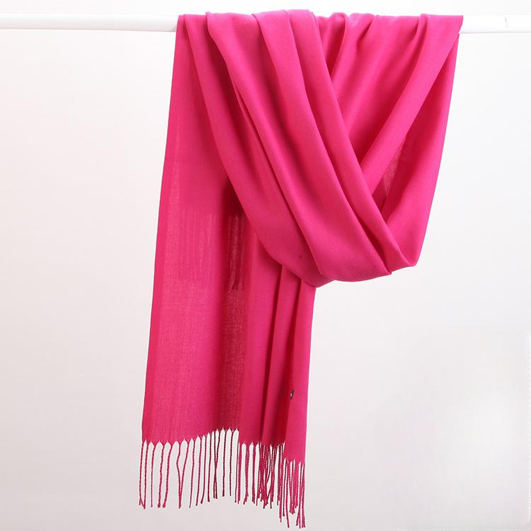 Fashion Tassels Women Scarf Shawls And Wraps Lady Designer Solid Female Hijab Stoles Long Pashmina Foulard Head Scarves