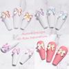 6 Grids 3D Cute Bow Nail Charms Holographic DIY Resin Aurora Decoration Valentine Nail Design Manicure Jewelry Accessories