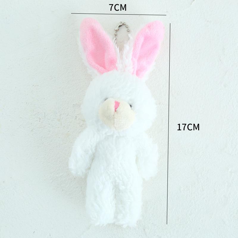 50Pcslot Plush Teddy Bears Toys 12Cm Cute Animal Stuffed Dolls Kawaii Girl Blush Bear Keychain Bag Pendant Children Party Gifts
