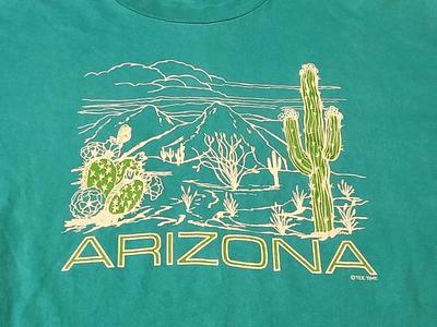 Vintage Arizona Tee Large Single Stitch 90s USA Destinations Nature Outdoors