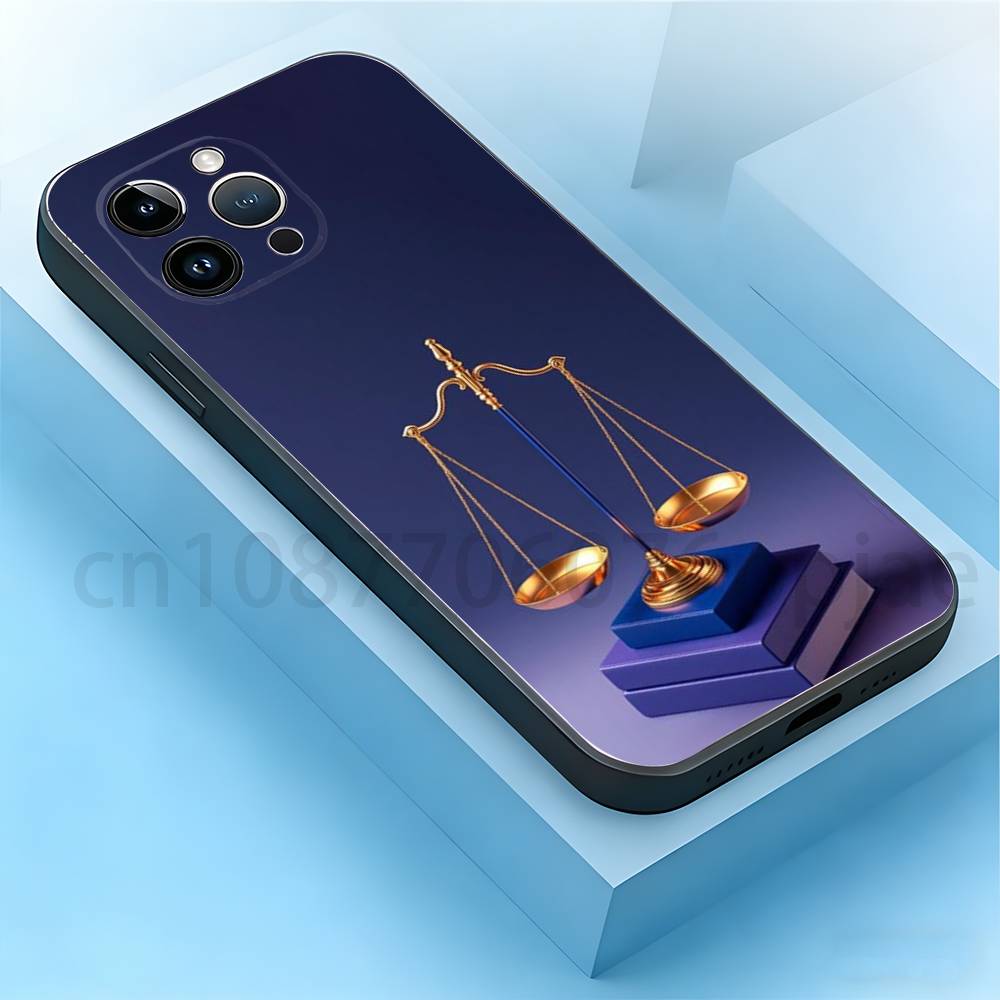 

Law Lawyer Judge Justice Phone Case For iPhone 17,16,15,14,13,12,11,XR,Pro,Max,Plus,mini, Silicone Black Cover iPhone12mini