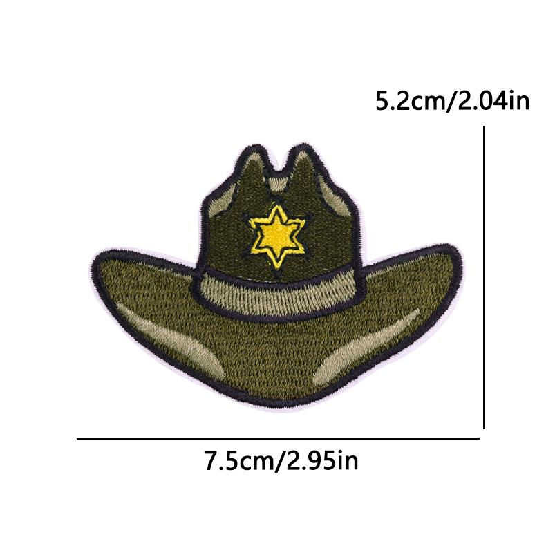 West Cowboys Iron On Patches For Clothing thermoadhesive Patches For Clothes Mushroom Embroidery Patches For Hat/Jeans DIY Badge