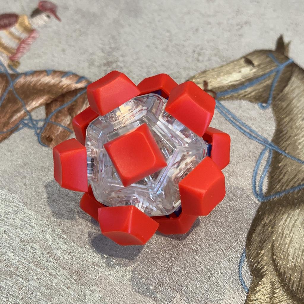 Botão de descompressão 12 teclas Luz piscante Bola cubo mágico Botão de descompressão Bola teclado Botão de pressionar com a ponta do dedo Brinquedo de eixo de teste