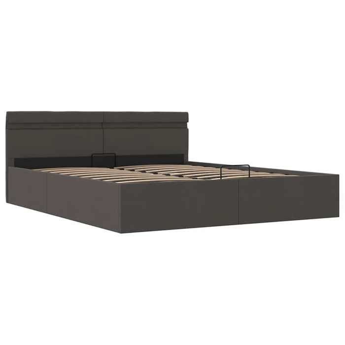 VidaXL Hydraulic Storage Bed Frames with LED Upholstered Bed Double Bed Adult Bed Storage Bed Bedroom Home 285605