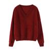 Women's V-Neck Pure Cashmere Sweater - Autumn 2026: Brushed, Loose, Flattering Knitwear