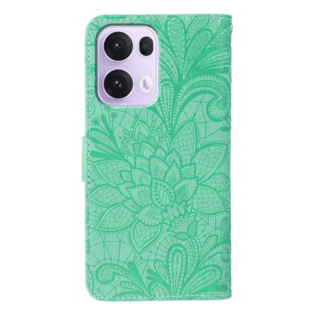 For Oppo Reno13 Pro 5G Case Lace Flowers PU Leather Flip Wallet Phone Cover