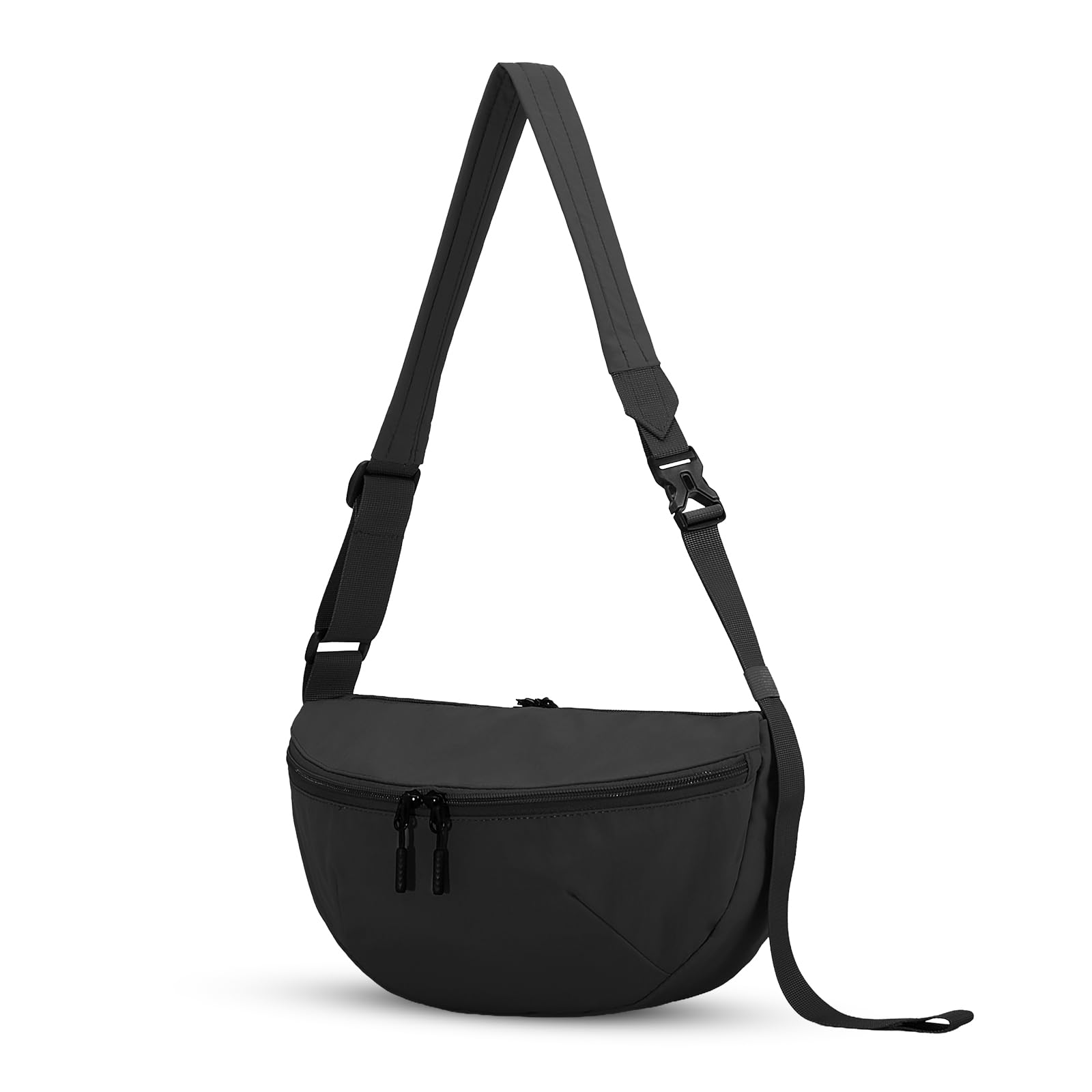 

HAWEE Women s Shoulder Bag, Crossbody Bag, Lightweight, Unisex, Water-Repellent Nylon, Adjustable Strap, Stylish and Popular (Black) [Used]