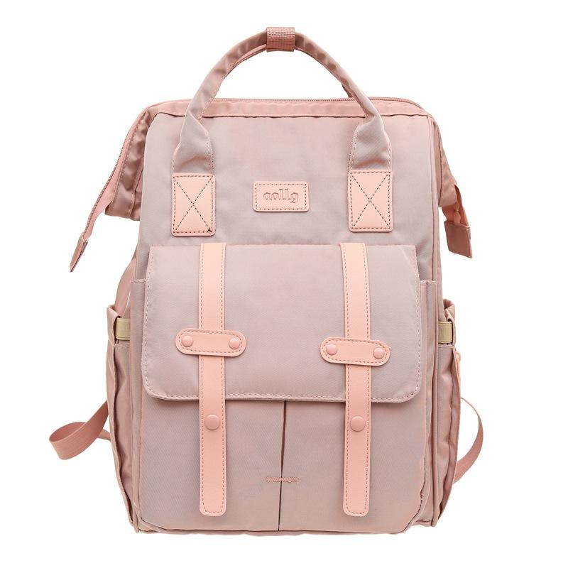 

Fashion Multi Functional Mommy Bag Going Out Large Capacity Mother and Baby Bag Portable Waterproof Diaper Bag Backpack рожевий