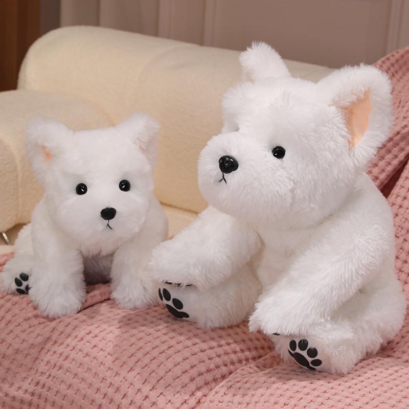 Cartoon West Highland White Terrier Plush Toy Cute Soft Stuffed Animal Doll Dog Home Decor Gifts For Friend