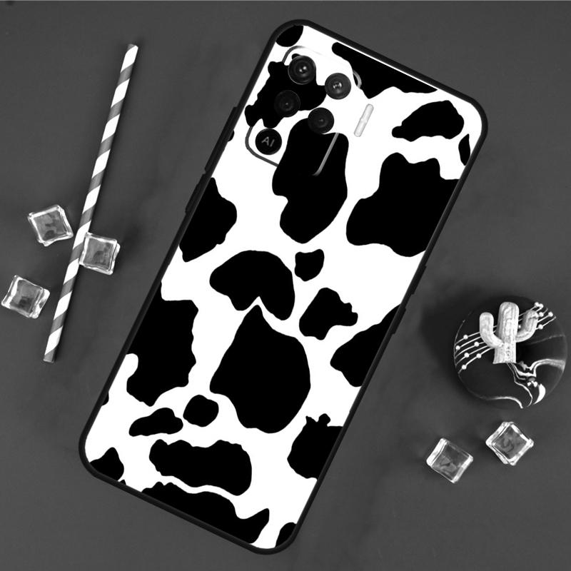 Spotted Cow Skin Print Case For Oppo A40 A60 A80 A16 A76 A96 A18 A38 A58 A78 A98 A91 A15 A17 A74 A94 A54 A57S Cover