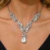 Super Fairy Flash Diamond Water Drop Fringed Necklace French Evening Dress With High-End Temperament Exquisite Fashion Necklace Accessories