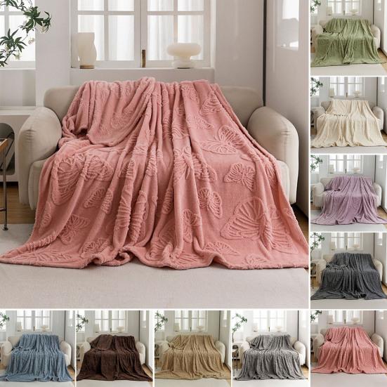 3D Butterfly Baby Blanket Double-Sided Flannel Soft Throw Blanket Fluffy Infant Toddler Newborn Receiving Blanket Crib Stroller Use Baby Shower Gift