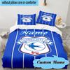 3PCS Custom Name Cardiff FC Crest Bedding Set, Including 1pc Duvet Cover And 2pcs Pillowcases, Suitable for Dorms and Bedrooms Gift