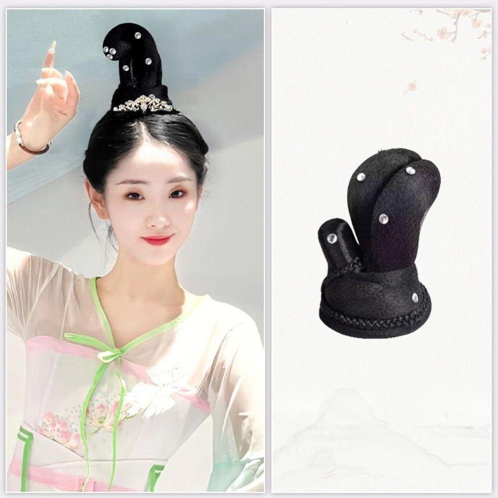 Perlenblume Hanfu Perücke Stirnband Vintage Chinesisch Antiker Dutt Prinzessin Cosplay