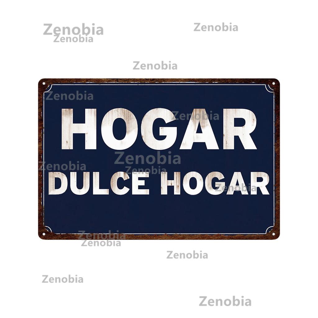 Zenobia Home Decor Spanish Sign Vintage Metal Poster Bar Pub Club Hogarena Bano Man Cave Wall Art Iron Painting Decorative Plate