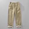 Foreign Trade Surplus Spring and Autumn Casual Linen Long Pants for Men, Cotton-Linen Loose Straight Pants, Thick Versatile Comfortable Ramie Pants