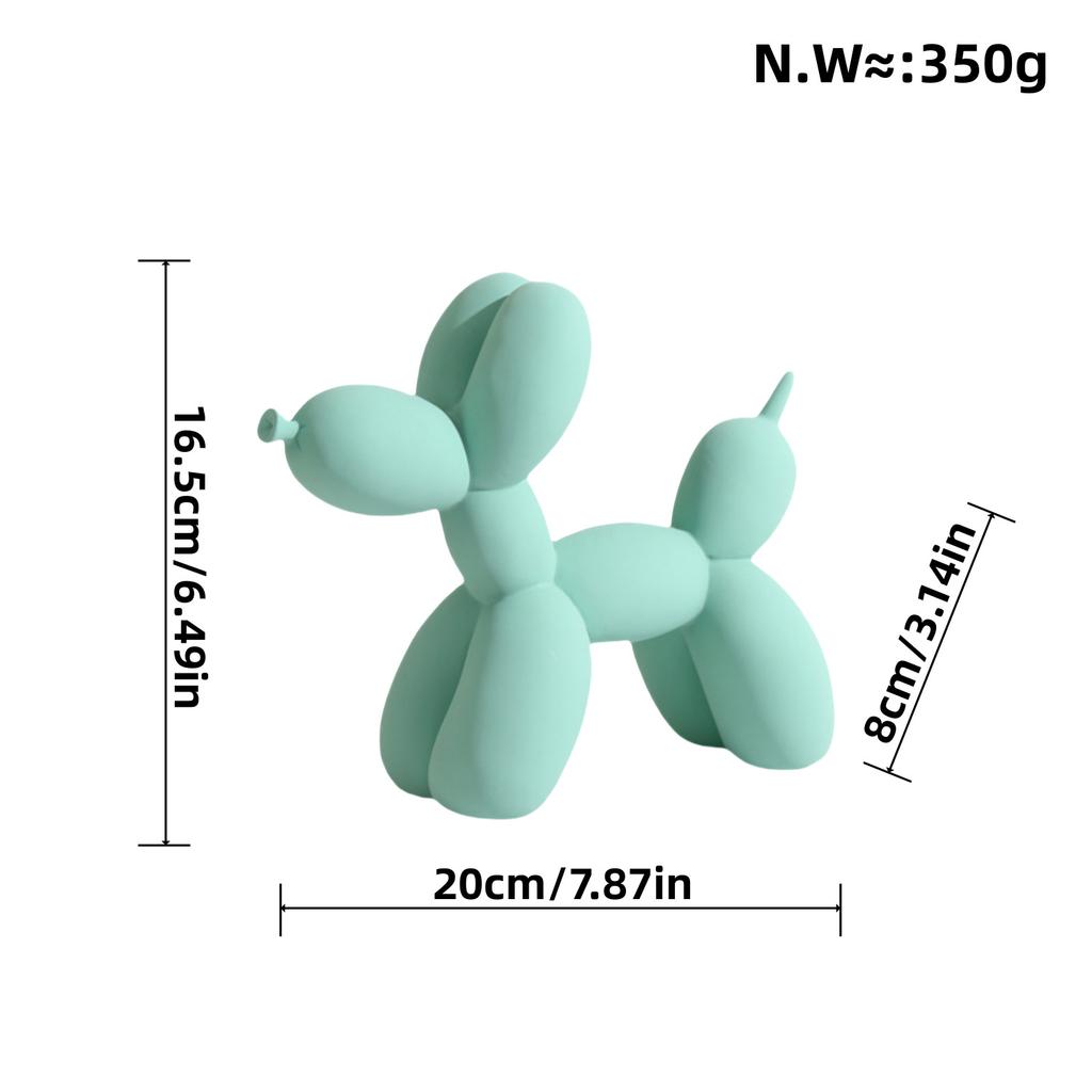 Modern Sleek Nordic Creative Design Balloon Dog Ornaments Living Room Bedroom Wine Cabinet Decoration Resin Craft Plush Decoration Art