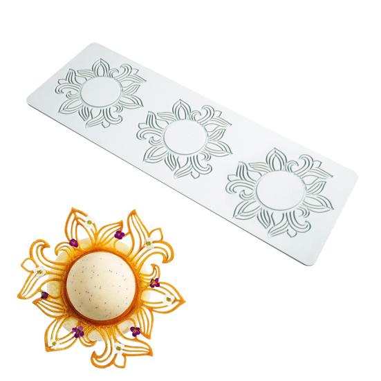 Silicone Fondant Mold Elk Flower Sun Shape Non-sticky Food Grade High Temperature Resistant Easy Release Candy Chocolate Food Cooking Mold