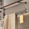 No Drill Under Cabinet Paper Towel Holder Wall Mounted Cling Film Storage Rack  for Kitchen