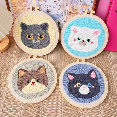 Le Weaving Poke Embroidery Hand Embroidery Diy Wool Painting Couple Embroidery Poke Poke Le Poke Embroidery Needle Material Package