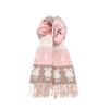 Three-color rabbit scarf, Korean retro fringed female autumn and winter student versatile warm atmosphere scarf