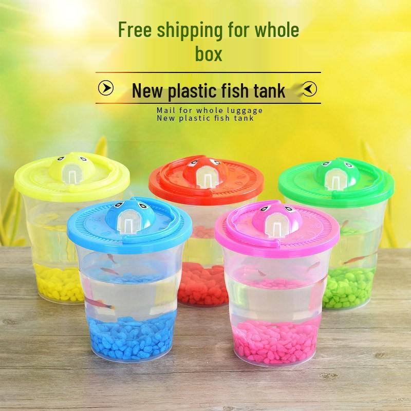 Transparent Multi-Size Handheld Pet Breeding Box and Tank for Turtles, Goldfish, and Hamsters