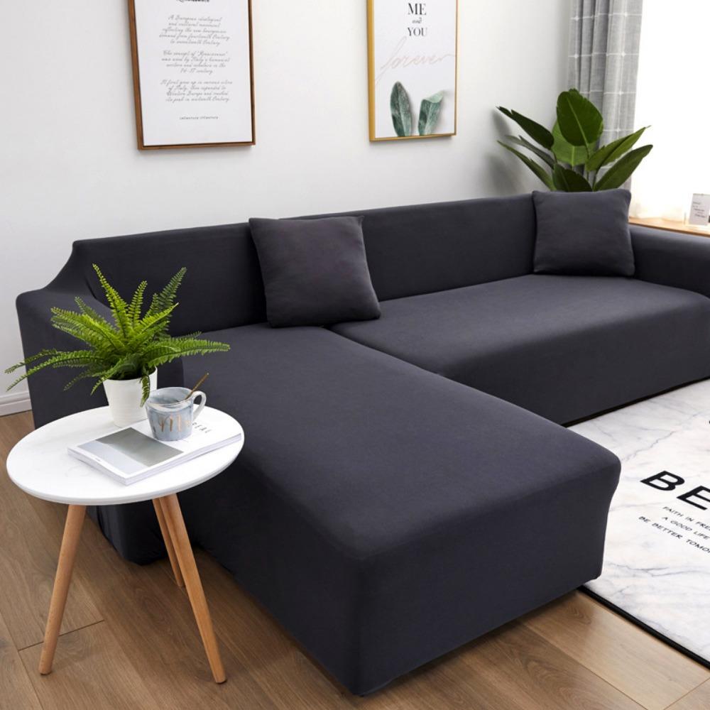 

Universal Full Cover Sofa Slipcover for 2 3 Seater Couch Pure Color Stretchable Fabric Protector Single S 90-140CM
