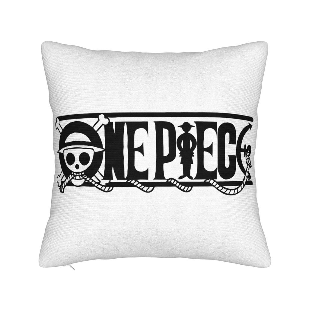 Luffy Anime  Skull Square Pillow Case  Cushion Cover Funny Zipper Decorative Pillowcover for Sofa Cm