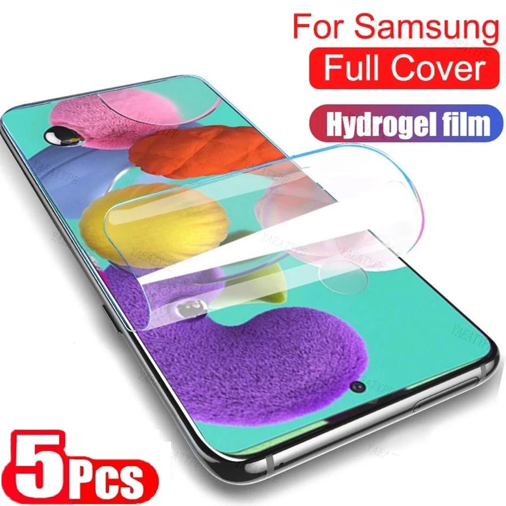 5 Pçs Filme De Hidrogel Para Samsung A55 A35 A25 A15 S23 Fe S20 S22 S21 S24 Plus Ultra M15 M14 F15 Galaxy M55 5g Protetor De Tela