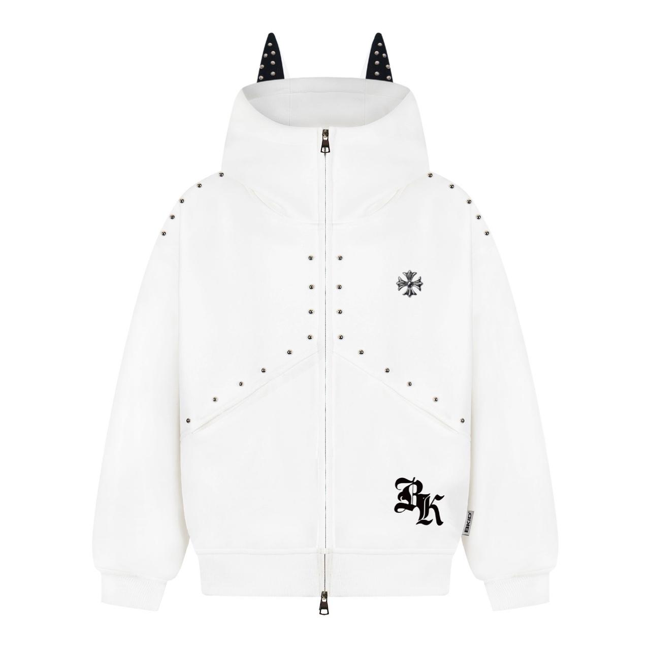 

VAYLA Худи пэчворк с заклепками, повседневные свободные худи с капюшоном, куртки, уличная одежда, харадзюку, оверсайз, хип-хоп худи XL