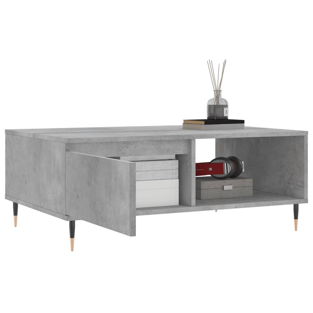 Coffee Table Concrete Grey 90 x 60 x 35 cm Particleboard