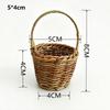 Handwoven Weaving Flower Basket with Handle Vegetable Fruit Flowers Holder  Living Room Decoration