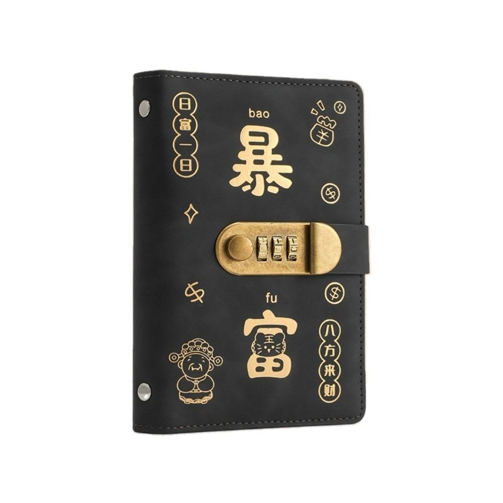 Waterproof Money Saving Book PU Leather Money Storage Bag Ledger  Financial Tool