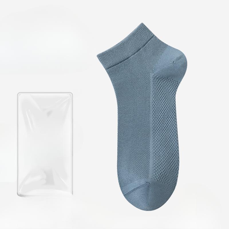 Męskie Letnie Cienkie Modne Trendowe Jednokolorowe Bawełniane Przeciwmechaczące Oddychające Deodorantowe Skarpety Sportowe