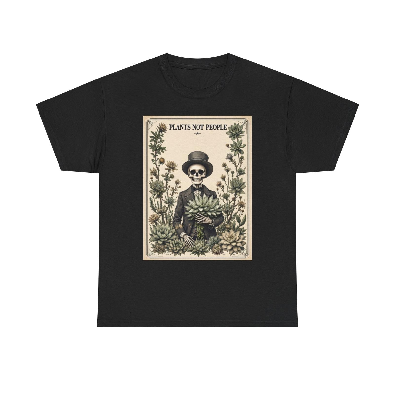 Skeleton Plants Not People T-Shirt Funny Plant Lover Tee for Garden Enthusiasts S