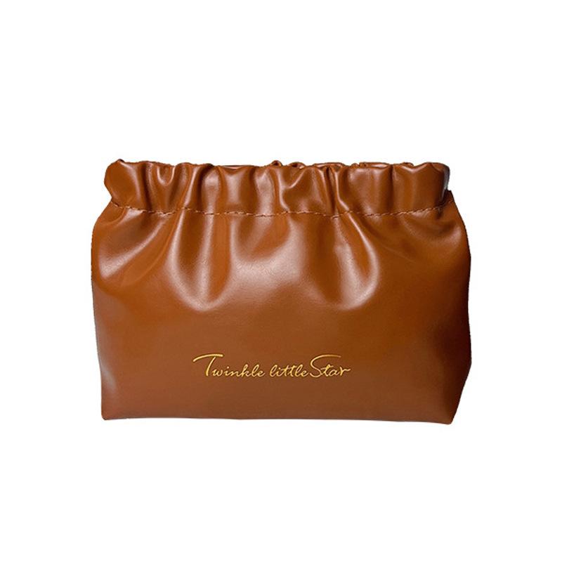 Automatic Closing Mini Storage Bag Travel Portable PU Leather Lipstick Makeup Cable Coins Keys Jewelry Earphone Storage Organizer