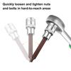 3pcs Ball End Hex Bit Socket 1/2" Square Drive Metric Extension Impact Bit Power Nut Driver Set Socket Ratchet Wrench Bit 4-12mm