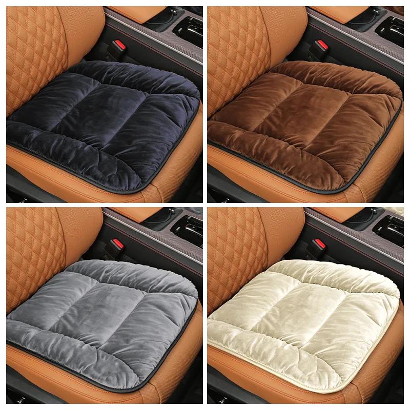 Universal Anti Slip Seat Cushion, Thickened and Warm, Winter Car Short Plush Car Seat Cushion Car Interior Accessories Cushion