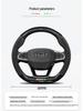 Rutschfeste 3D-geprägte Karbonfaser-Lenkradabdeckung für Geely - Wildleder, Atmungsaktiv, Unisex