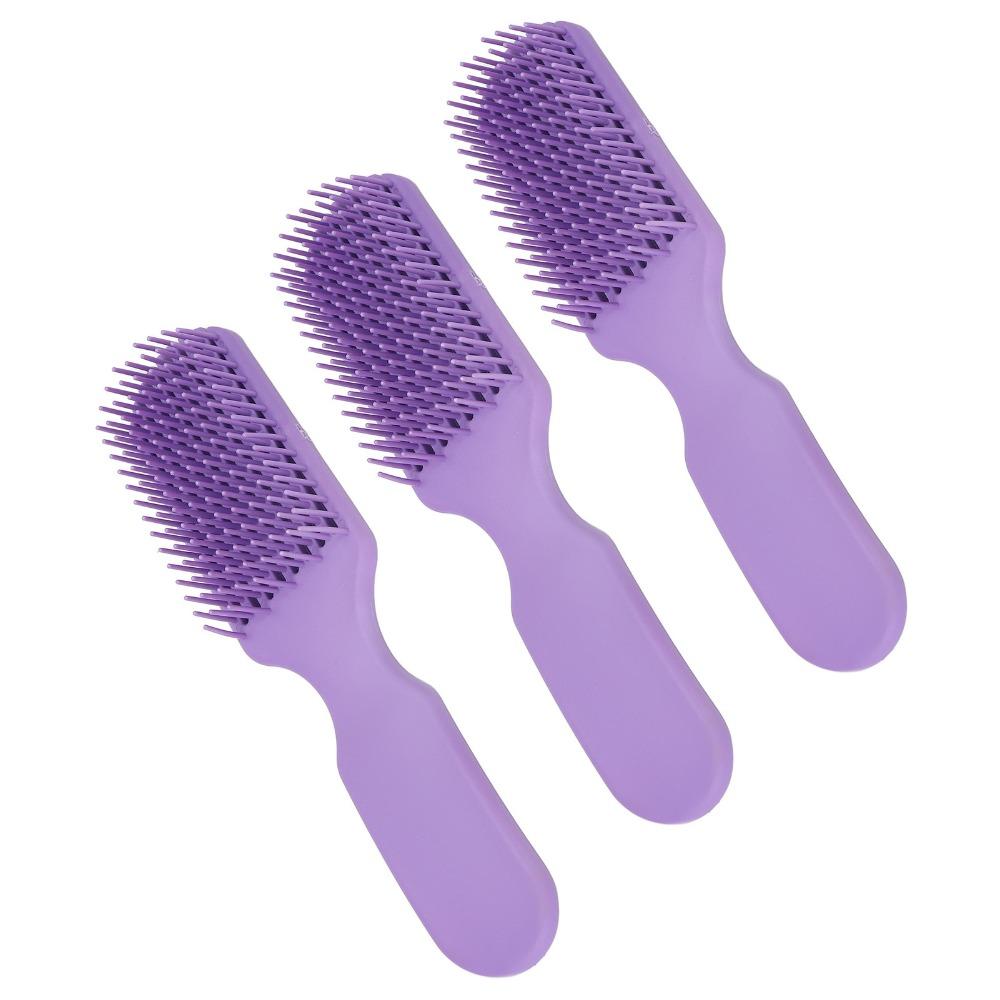 3pcs Rounded Tips Hair Detangler Comb Nine Claw Comb Massage Hair Brush  Shower Use