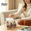 Diamond Painting Aufbewahrungskoffer DIY Weihnachts Kunst Taschentuchbox, Funkelnde Strasssteine PU-Leder Servietten Badezimmer Halter, Rechteckige Box mit Metall