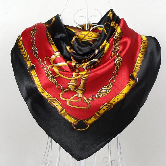 [BYSIFA] China Style Blue White Silk Scarf Cape  New Design Ladies Muslim Head Scarf Printed Fashion Accessories Satin Scarf